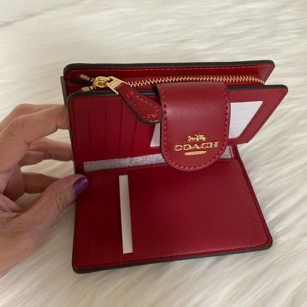 NWT💃Coach Corner Zip Wallet Signature Canvas - Picture 6 of 7
